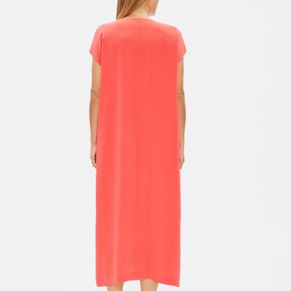 ISO🥰 Eileen Fisher Limited Edition Double Crepe Column Dress - Picture 2 of 5